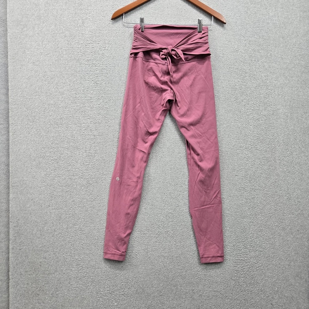 Lululemon Women Activewear Pants 6 Pink Align Leggings‎ Wrap Waist 27" Inseam